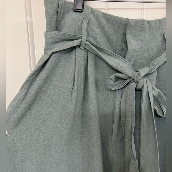 Gilli high waist Sage pin tuck linen pants - Picture 4 of 6